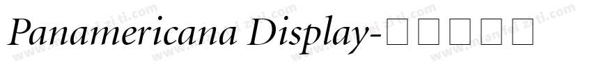 Panamericana Display字体转换